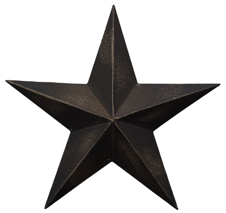 Antique Black Barn Star 12 Inch T
