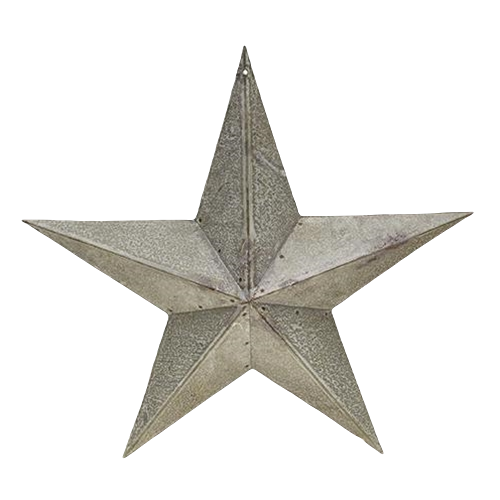Galvanized Barn Star 12 inch T