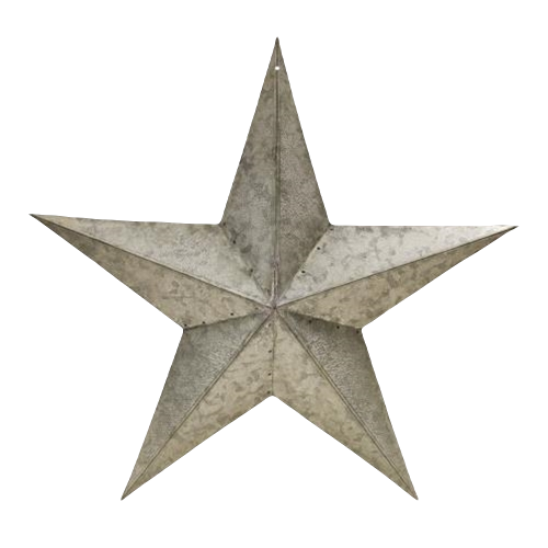Galvanized Barn Star 18 inch T