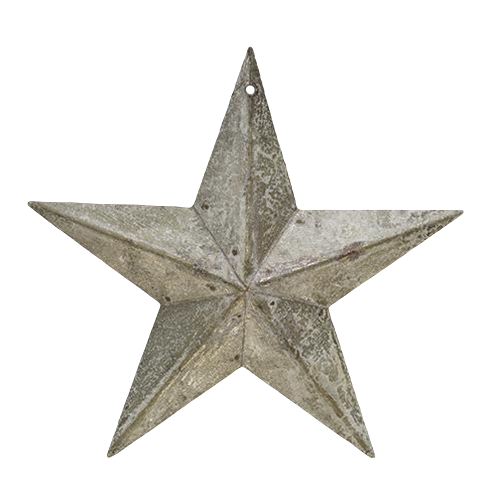 Galvanized Barn Star 5pt5 inch T