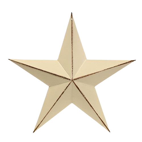 Rustic White Barn Star 12 inch T