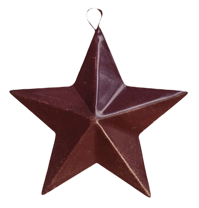 Burgundy Barn Star 2 point 25 inch T